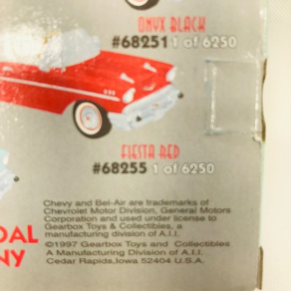 Gearbox 1997 Vintage 1957 Chevy Bel Air Convertible Serial #04290 Pedal Car New - Picture 7 of 10